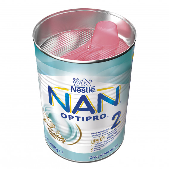 Преходно мляко за кърмачета NAN Optipro 2, 6+ месеца, кутия 400 гр. Nestle 72935 6