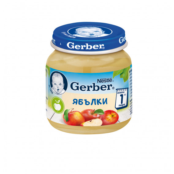 Пюре от ябълки Nestle Gerber, 6+ месеца, бурканче 125 гр. Gerber 73075 