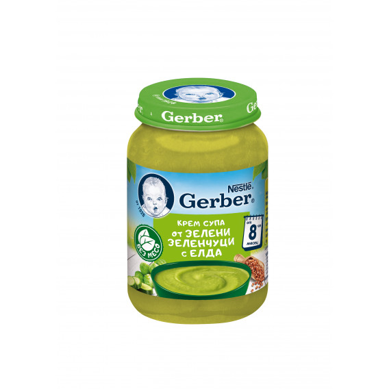 Пюре Крем супа от зеленчуци с елда Nestle Gerber, 9+ месеца, бурканче 190 гр. Gerber 73147 