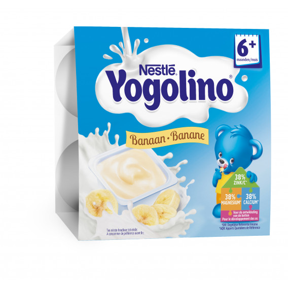 Yogolino Млечен десерт банан- Nestle, 6+ месеца, кофичка 4 х 100 гр. Nestle 73175 