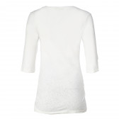 Блуза с 3/4 ръкав за бременни, бяла Bellybutton 73252 2