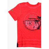 Памучна тениска с принт на палми и цветя за момче Boboli 73706 6