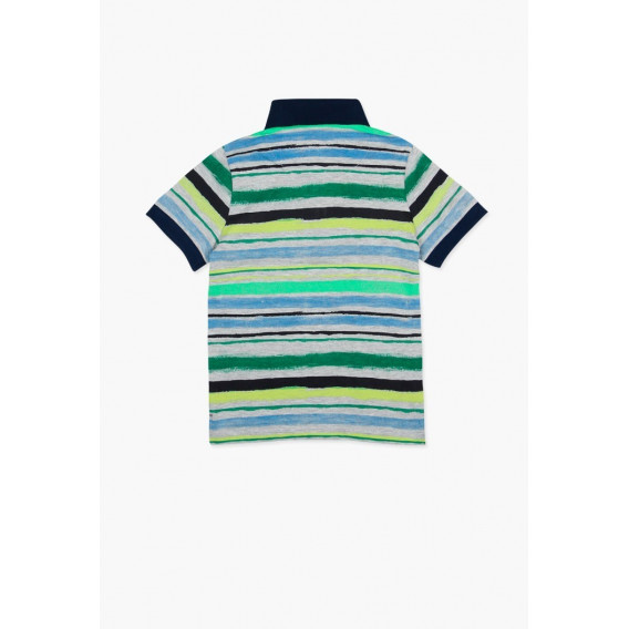 Памучна тениска на райе, с якичка за момче Boboli 73716 5