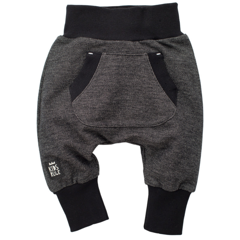Памучен панталон тип потури с малка апликация за бебе момче  748