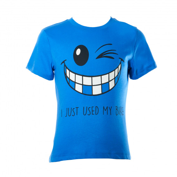 Памучна тениска с щампа забавна усмивка за момче OVS 7492 