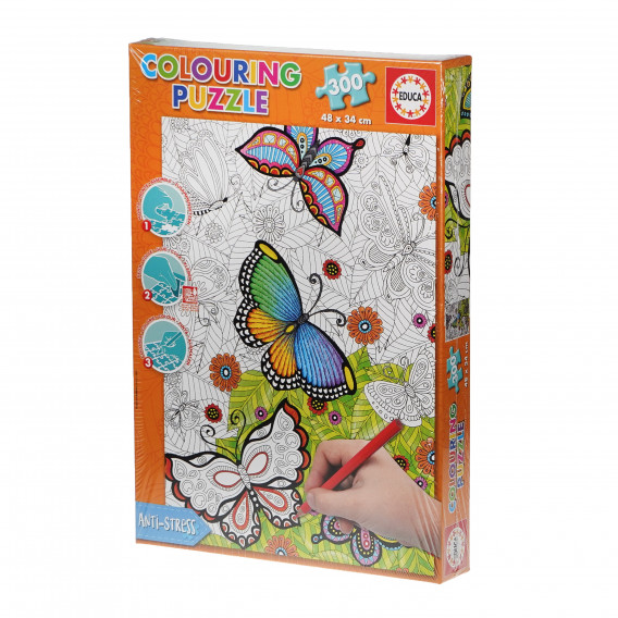 Детски пъзел за оцветяване Пеперуди Educa 75177 2