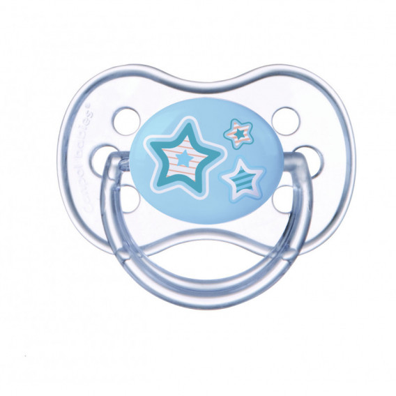 Биберон Тип Залъгалка Newborn Baby, 6-18 Месеца, 1 бр., сини звезди Canpol 75903 