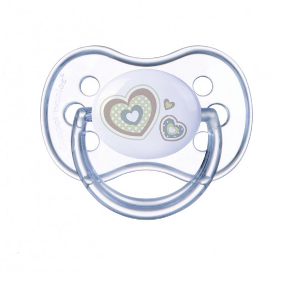 Биберон Залъгалка Newborn Baby, 0-6 Месеца, 1 Бр.със сърца Canpol 75911 