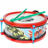Детски барабан с палки, 23 см Avengers 76507 5