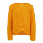 Пуловер за момиче, жълт Name it 76989 