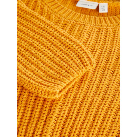 Пуловер за момиче, жълт Name it 76991 4