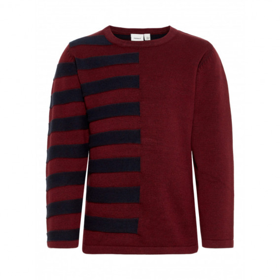 Пуловер от органичен памук за момче, червен Name it 77016 2