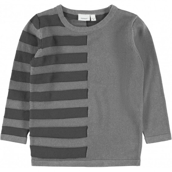 Пуловер от органичен памук за момче, сив Name it 77020 2