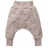 Памучен панталон тип потури на фигурален принт за бебе - унисекс Pinokio 772 