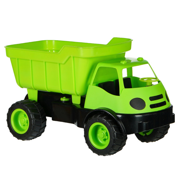 Камион с ремарке, зелен, Building machines Mochtoys 77484 4