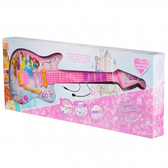 Детска електронна китара с микрофон - Принцесите Disney Princess 78013 2