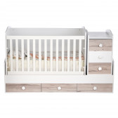 Бебешко креватче, Деси Макси с подвижна решетка с шкафчета Dizain Baby 78126 2