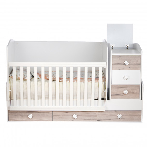 Бебешко креватче, Деси Макси с подвижна решетка с шкафчета Dizain Baby 78127 3