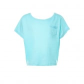 Тениска тип прилеп за момиче, синя OVS 7845 