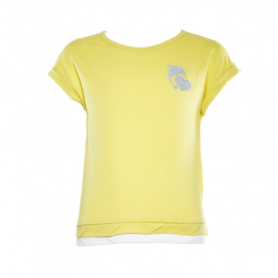 Тениска с щампа делфин и сърце за момиче OVS 7923 