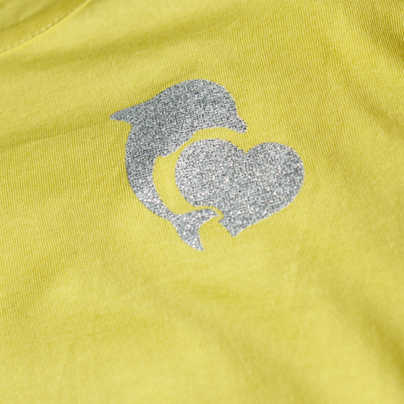 Тениска с щампа делфин и сърце за момиче OVS 7925 3