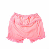 Памучни къси панталони с къдрички за момиче розови OVS 7968 