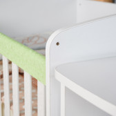 Бебешко креватче, Маги бяло и зелено- трансформиращо, 65х160 см. Dizain Baby 79775 7