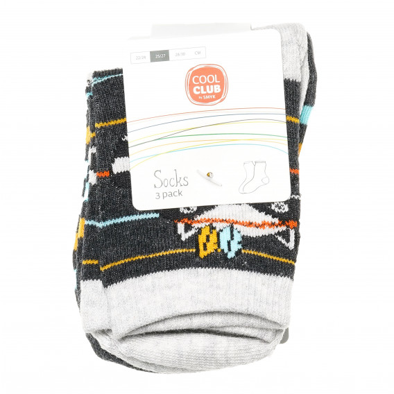 Комплект чорапи за момче с картинки или райе Cool club 80240 12