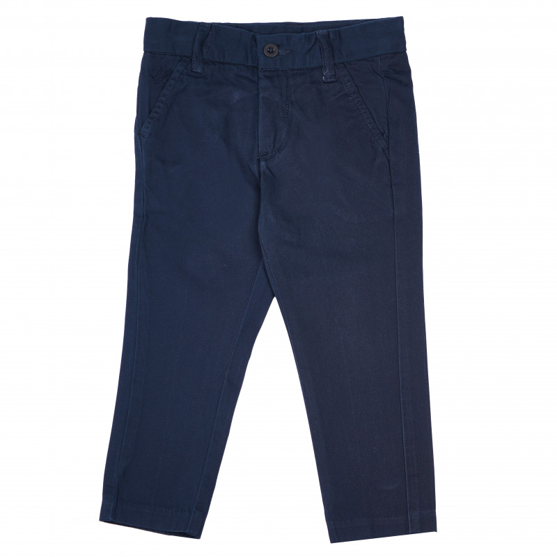 Памучни панталони с висока талия и странични джобове за момче  80623