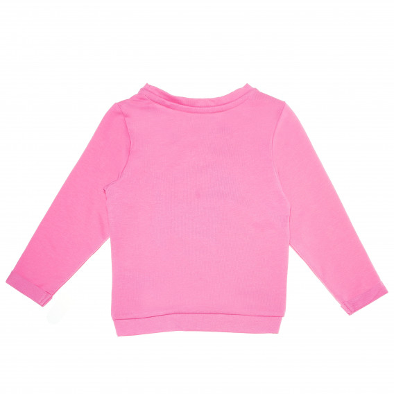 Розова блуза с принт куче и дълъг ръкав за момиче Cool club 80672 2