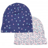 Комплект памучни шапки за бебе за момиче Cool club 80716 