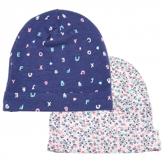 Комплект памучни шапки за бебе за момиче Cool club 80716 