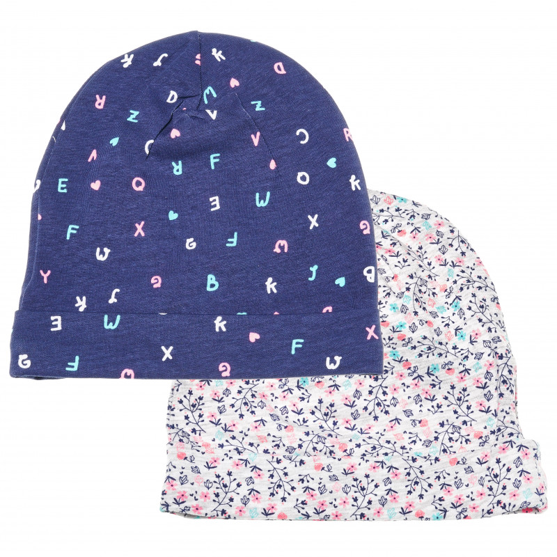 Комплект памучни шапки за бебе за момиче  80716