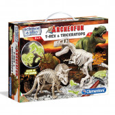 Science play скелет t-rex and triceratops светещ CLEMENTONI 8099 