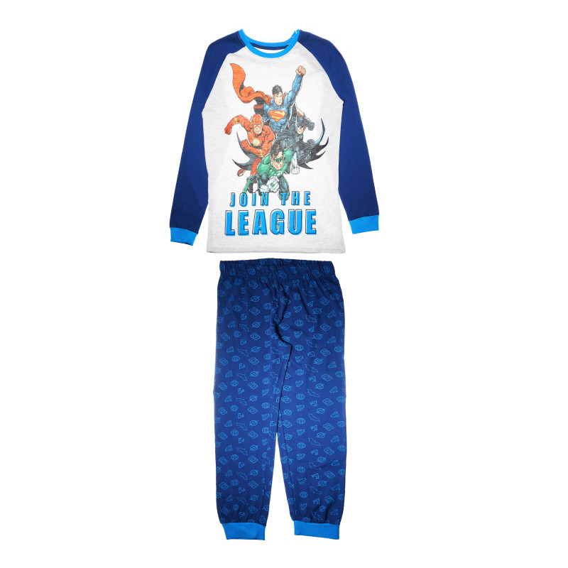 памучна пижама от две части за момче с цветен принт на супергерои  80990