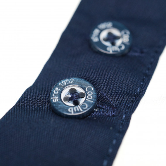 Памучна риза с дълъг ръкав и контрастна синя лента за момче Cool club 81070 3