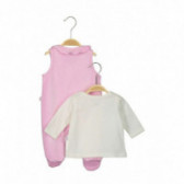 Комплект от 2 части за бебе за момиче - блузка и гащеризон BLUE SEVEN 81450 2