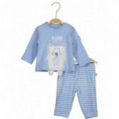 Памучен комплект от 2 части за бебе за момче с апликация на животинче BLUE SEVEN 81457 