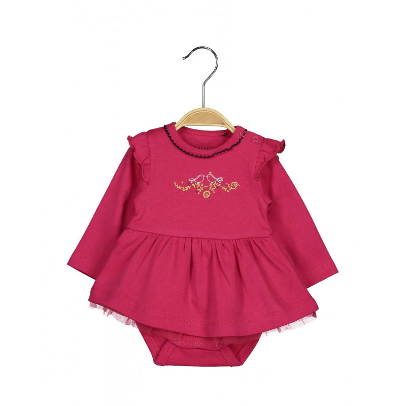 Памучна рокля Blue seven  в розово - боди за бебе за момиче  81475