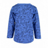 Памучна блуза с дълъг ръкав за бебе за момче с принт на кученца BLUE SEVEN 81544 2