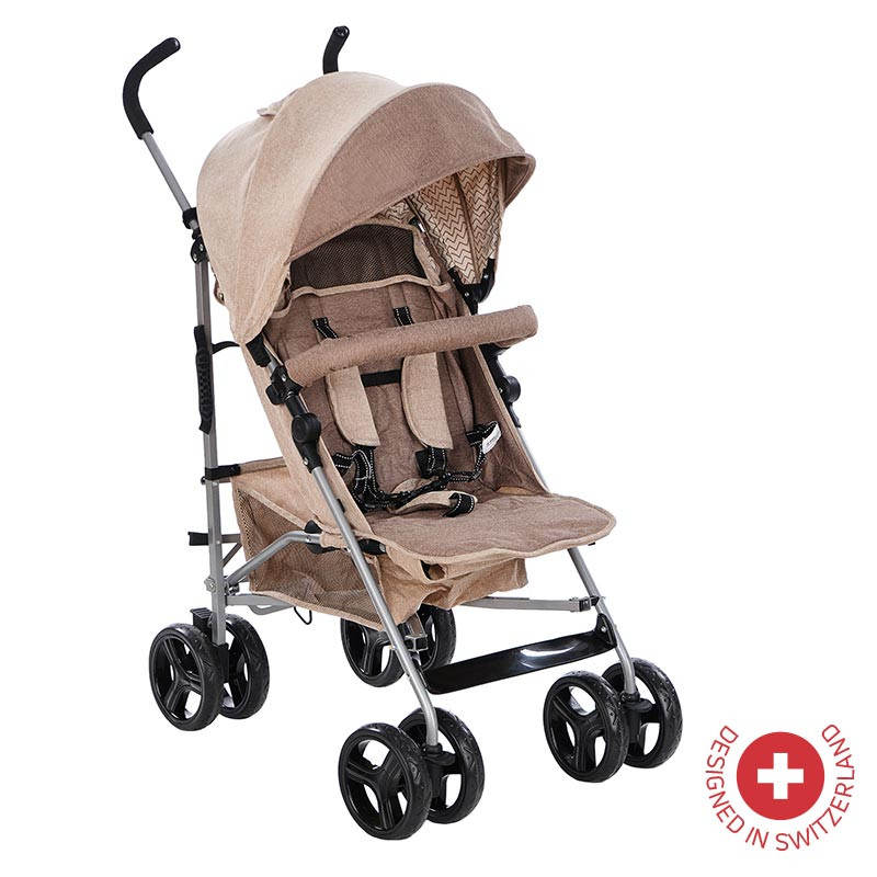 Детска количка CHERYL с швейцарска конструкция и дизайн, бежова  81886