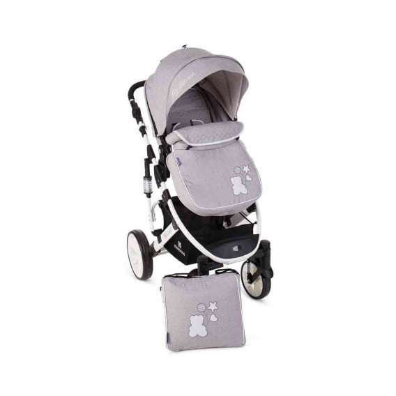 Комбинирана детска количка 2 в 1 Beloved Light Grey Kikkaboo 8227 