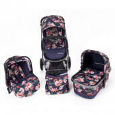 Комбинирана детска количка 3 в 1 Leilani Flowers Kikkaboo 8240 