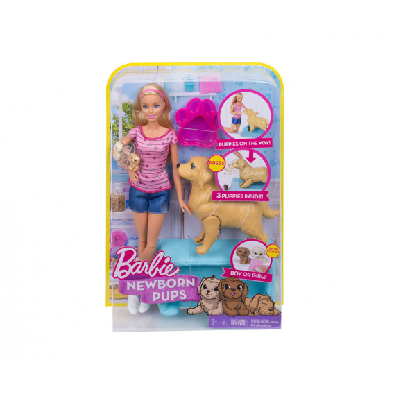 Кукла - комплект за игра с кученца Barbie 8273 