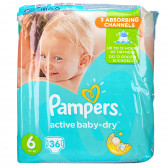 Пелени, Active Baby-Dry, размер 6, 36 бр. Pampers 82906 2