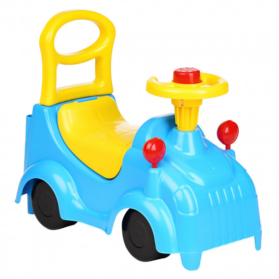Буталка количка със седалка и кормило в син цвят Mochtoys 83455 3