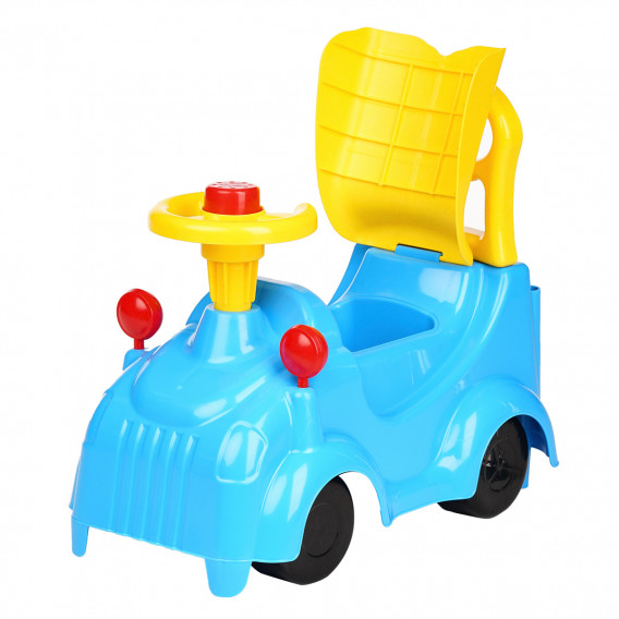 Буталка количка със седалка и кормило в син цвят Mochtoys 83457 5