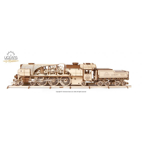 3D Механичен пъзел Влак V-Express Ugears 84262 6