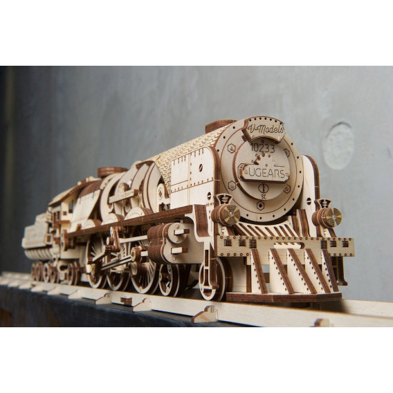 3D Механичен пъзел Влак V-Express Ugears 84264 8