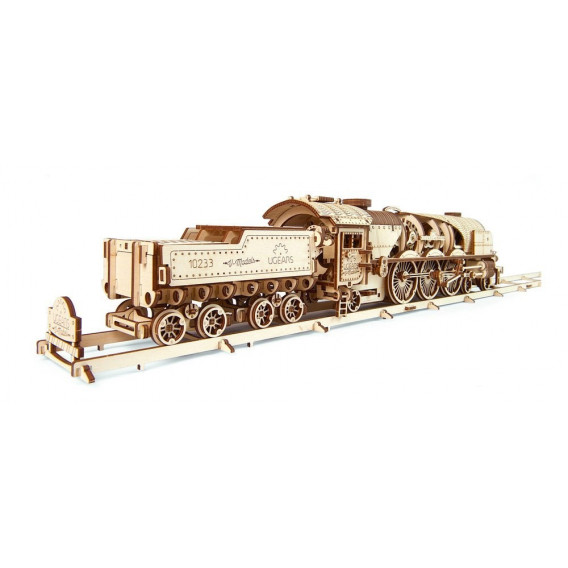 3D Механичен пъзел Влак V-Express Ugears 84273 17
